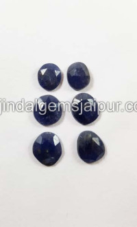 Blue Sapphire Rose Cut Slices